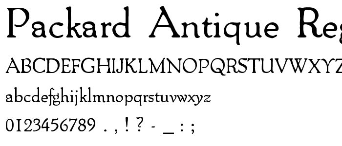 Packard Antique Regular font